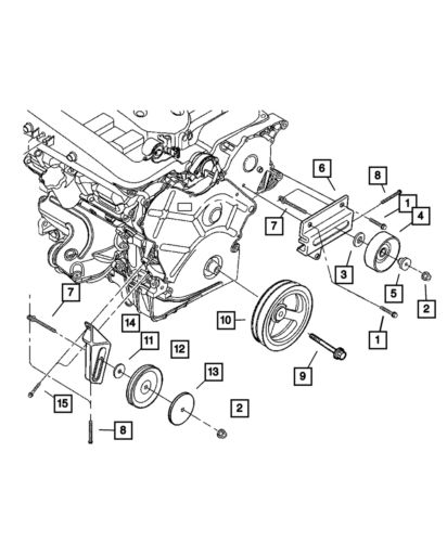 Genuine mopar hex head screw and washer mounting 6101513
