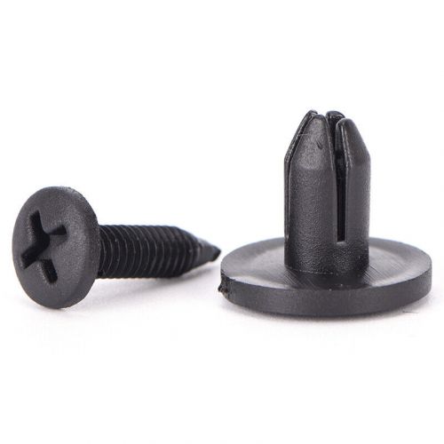50pcs 6 mm Auto Car Bumper Fender Retainer Push Black Plastic Clips Fasten~NA Sp, C $3.37, image 2