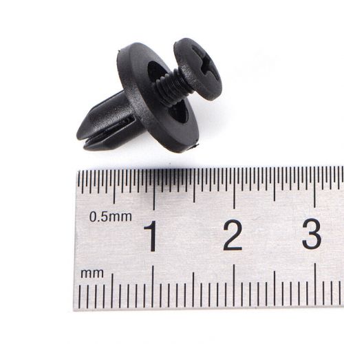 50pcs 6 mm Auto Car Bumper Fender Retainer Push Black Plastic Clips Fasten~NA Sp, C $3.37, image 4