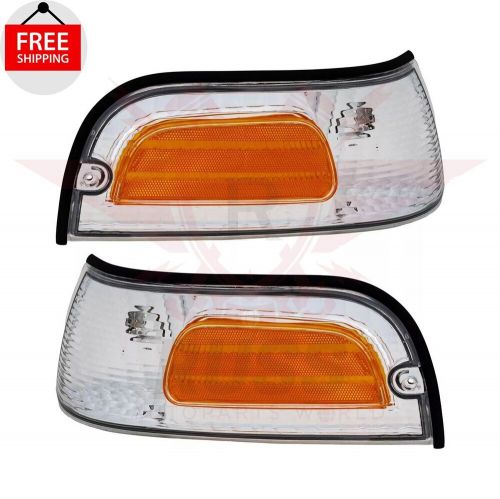New Front Corner Light Left & Right Pair Set Fits 1998-2011 Ford Crown Victoria, US $260.32, image 13