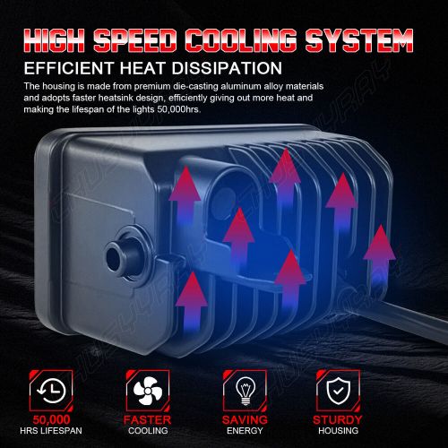 Pair 6000K Rectangular LED Fog Lights Assembly For Ford F150 2015 - 2019 2020, US $108.56, image 3