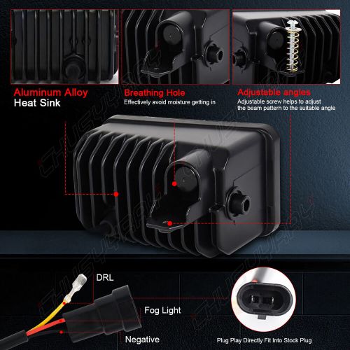 Pair 6000K Rectangular LED Fog Lights Assembly For Ford F150 2015 - 2019 2020, US $108.56, image 11