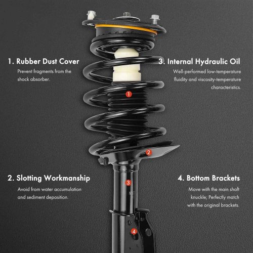 2Pcs Front Complete Strut & Coil Spring Assembly for Cadillac Olds Buick LeSabre, US $190.36, image 5