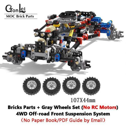 New Technical 4wd Off-road Front Suspension System Moc Parts Kit RC Bricks, US $65.99, image 17