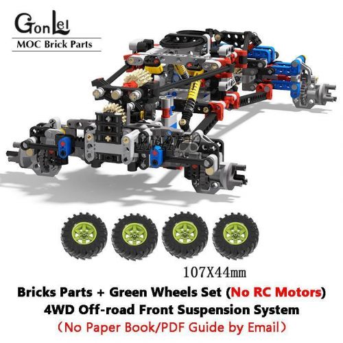 New Technical 4wd Off-road Front Suspension System Moc Parts Kit RC Bricks, US $65.99, image 18