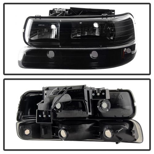 1999-2002 Chevy Silverado 00-06 Suburban Tahoe Black Smoke Headlights+Fog Lamps, US $115.99, image 6