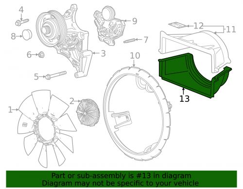 Genuine GM Engine Coolant Fan Lower Shroud 84082828, US $92.85, image 4