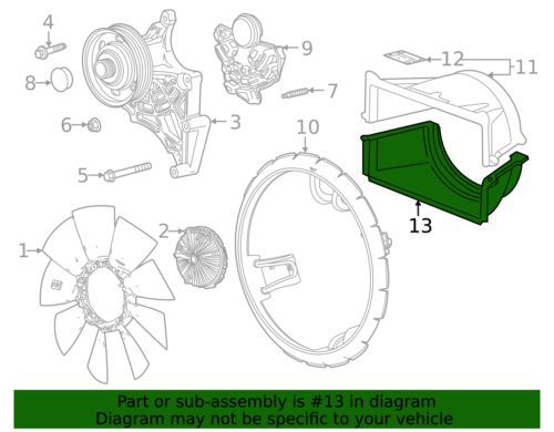 Genuine GM Engine Coolant Fan Lower Shroud 84082828, US $92.85, image 6