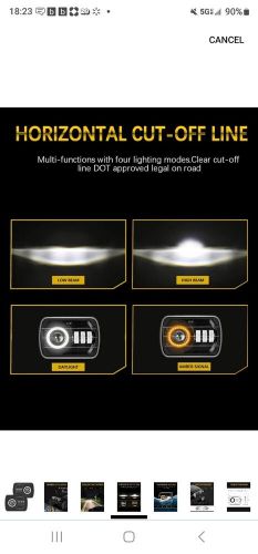 5x7 7x6 h6054 led headlights with halo drl amber turn signal