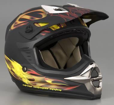 Yamaha  motocross helmet - size lg, black
