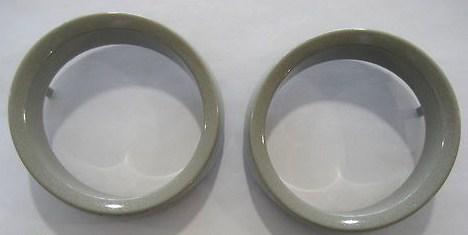 New genuine smart fortwo trim rings for tachometer and clock pearl gray
