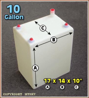 10 GALLON Fresh Water Tank - Cargo Trailer Concession Camper Gal FDA Approved -r, US $26.95, image 2