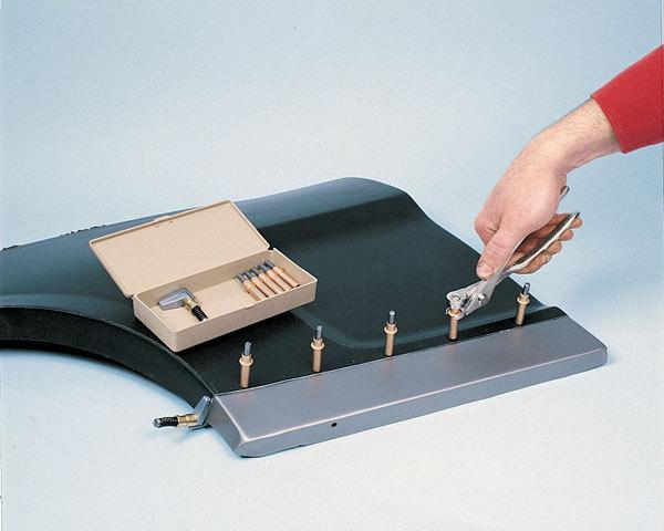 Body repair panel holding system - clecos