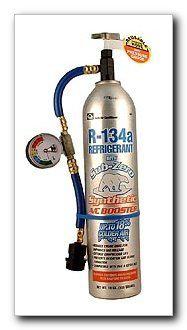 R134a with subzero synthetic a/c booster, reusable recharge hose 19.oz