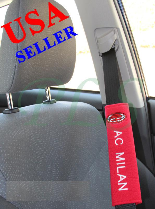 AC Milan Seat Belt Cover Shoulder Pads Black Cushion Pair, US $8.95, image 2
