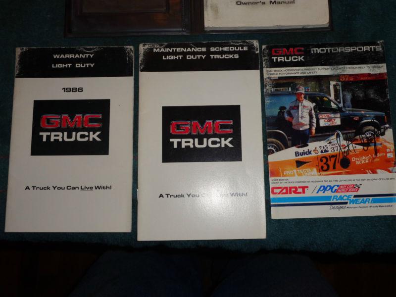 1986 GMC TRUCK OWNER'S MANUAL SET / ORIGINAL GUIDE BOOK SET 1500-3500 , US $29.50, image 3