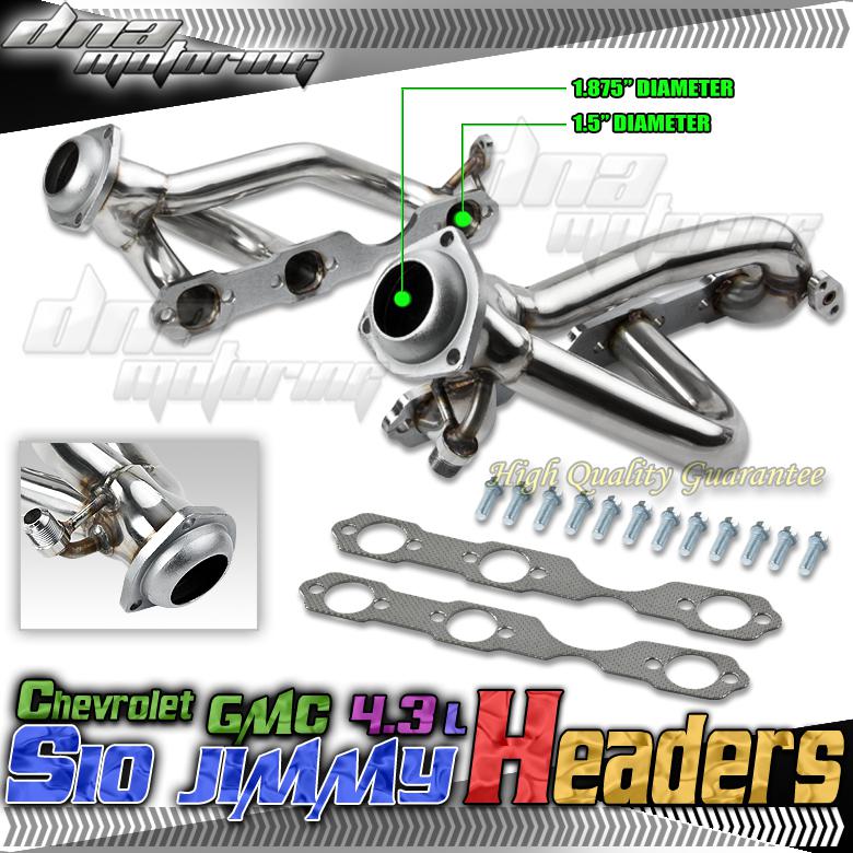 4wd 4.3l v6 chevy s10/blazer/gmc jimmy/sonoma stainless steel header/exhaust
