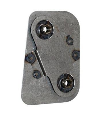 Door striker chassis mounting plate , left, porsche 911/912/930/912e, (1965+)