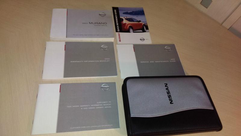  2003 nissan murano owners manual set oem guide books with case