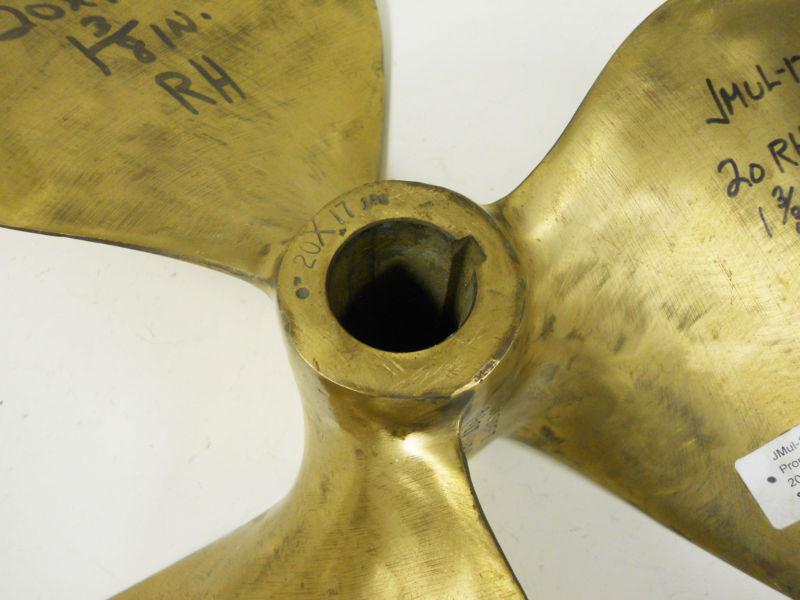 MICHIGAN DYNAJET Bronze Propeller 20 x 17 RIGHT HAND 1 3/8