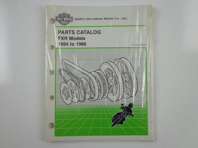 Harley davidson 1984-86 fxr models parts catalog 99439-86