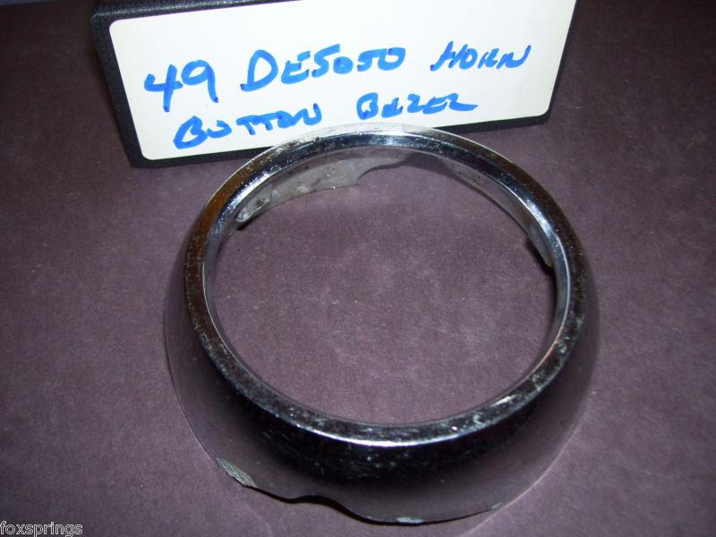 1949 desoto chrome steering wheel/horn button bezel/trim - 1142633  -  ds10