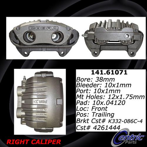 Centric 141.61071 front brake caliper-premium semi-loaded caliper
