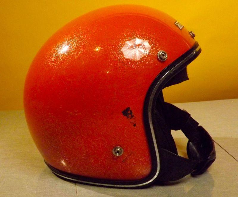Used Orange Sparkle Moto-Ski Helmet Motorcycle ATV Snowmobile Helmet Chin Strap, US $9.99, image 5