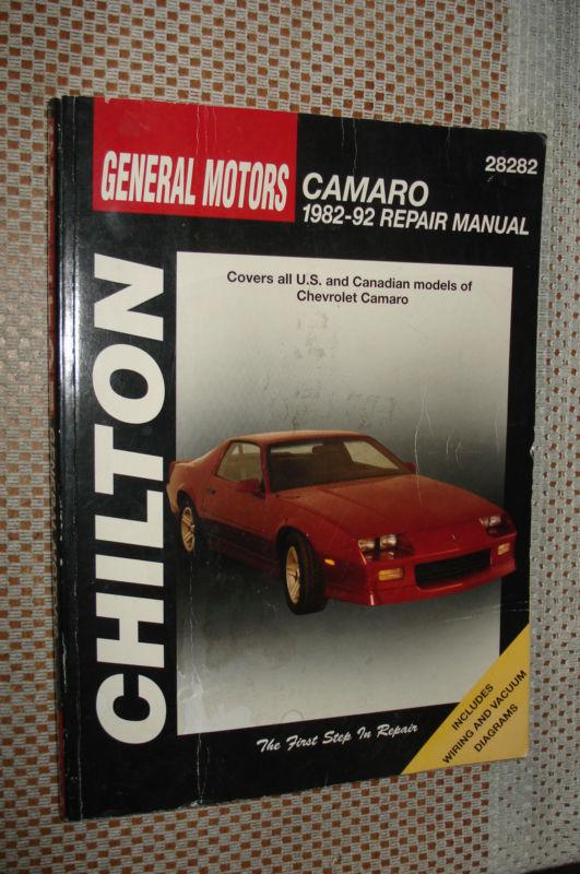 1982-1992 chevy camaro service manual shop book z28 rs 91 90 89 88 87 86 85 83 