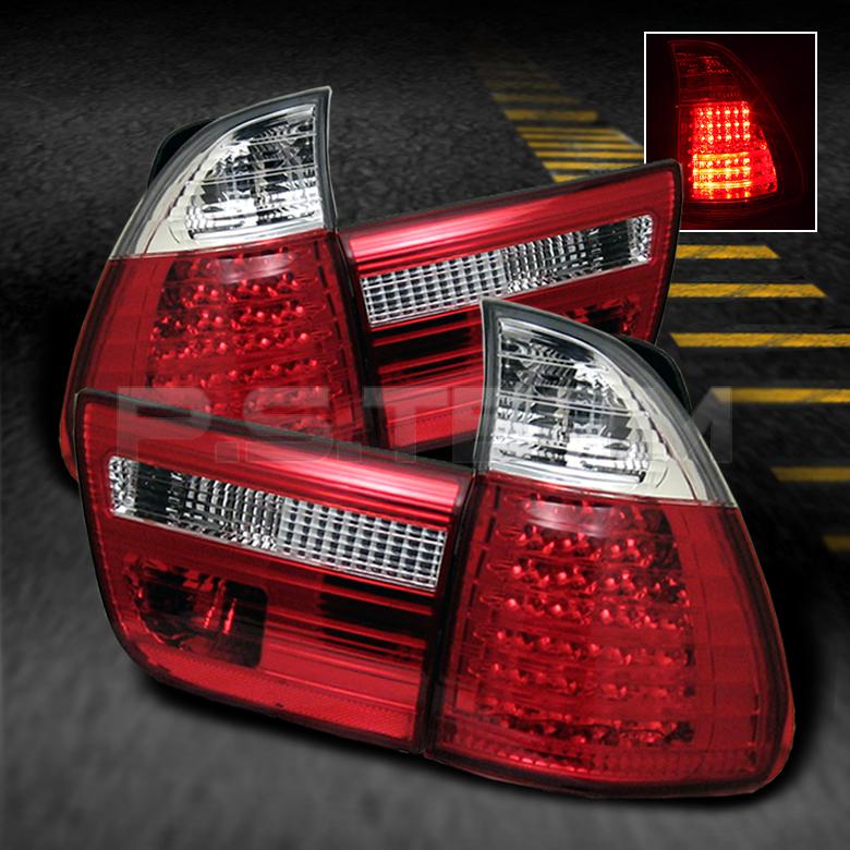 Sell RED CLEAR 0006 BMW X5 E53 PHILIPSLED PERFORM TAIL LIGHTS BRAKE