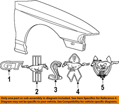 Ford oem 6r3z16228b fender-emblem