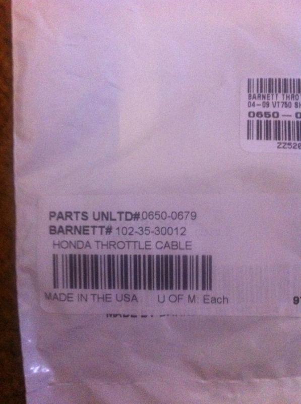 Sell NEW Stainless Steel Throttle Cable Honda Shadow Aero VTX 1300 USA Made in Phoenix