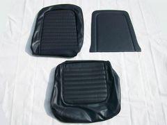 1966 mustang front seat upholstery, single bucket, black, tmi products