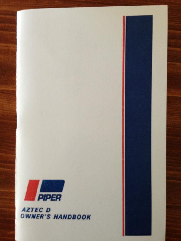 Piper pa-23-250 1968-69 aztec d owner's handbook 753-772
