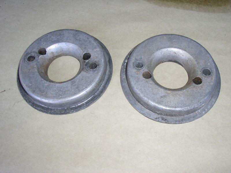 Mg mgb alloy back plate adaptor for twin s.u. carburetor air cleaner