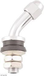 151695 bikemaster 45 angled chrome tire valve stem  2 pk metal valve stem