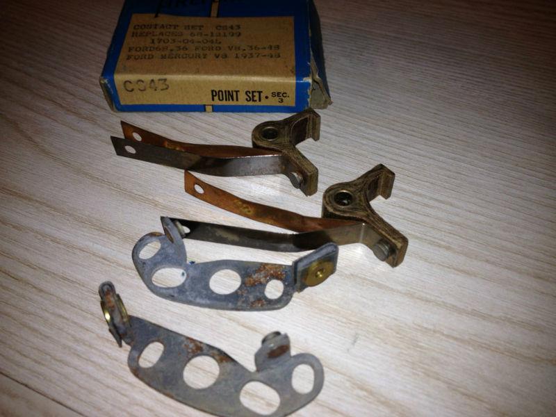 1936/48 ford dual point nos point set v8 1937 1938 1940 1941 1946 1947 mercury