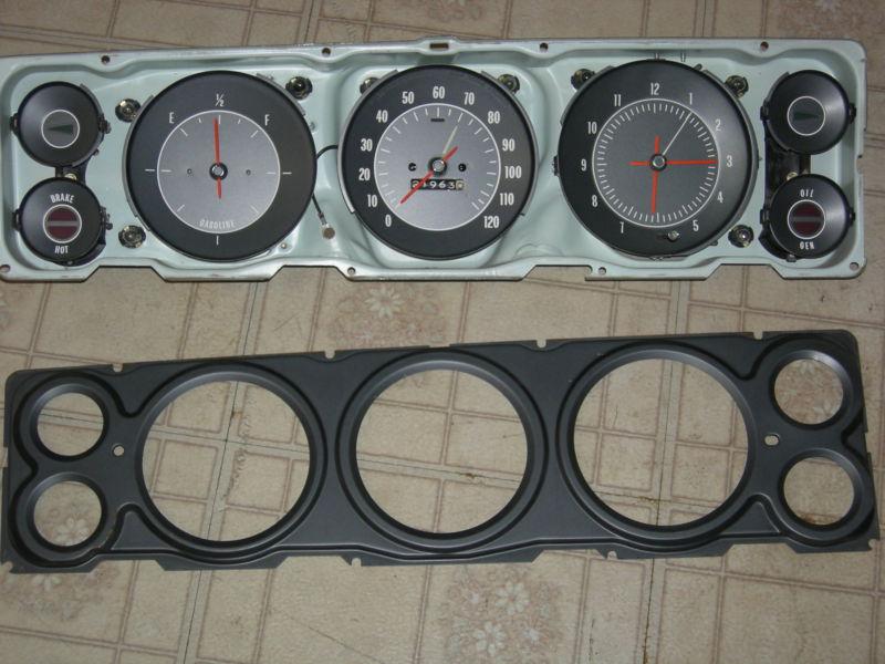67 chevy impala biscayne caprice "speed warning" gauge cluster