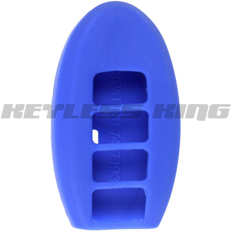 New blue keyless remote smart key fob clicker case skin jacket cover protector