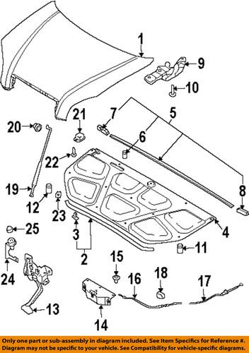 Hyundai oem 664002e020 hood