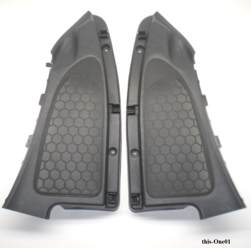 96-00 honda civic hatchback rear cargo speaker cover d/pside oem d/gray