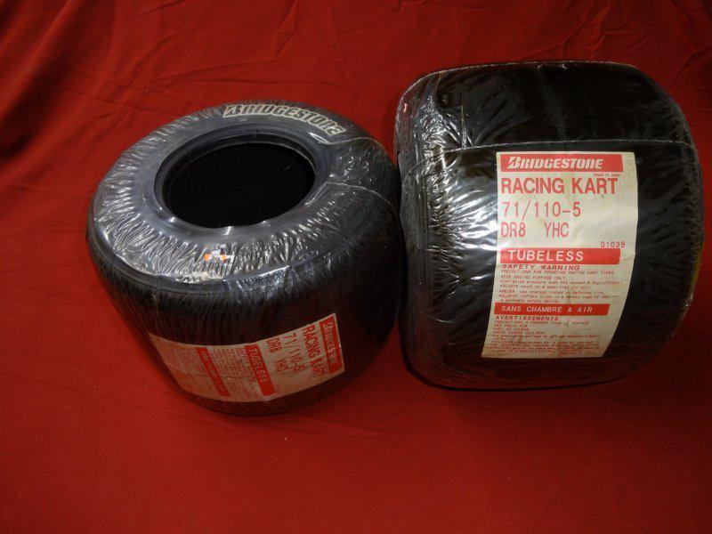Bridgestone 71/110-5  - dr8 - yhc ~  slick tire kart  karting ~ set of 2 ~ new