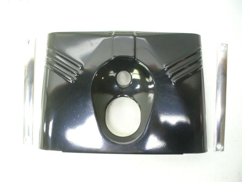 Harley flstc black powder coated front tin & aluminum side trim.