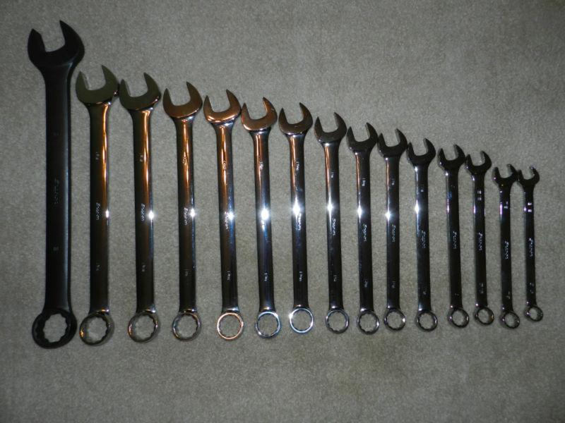 Snap on wrench set 13/16"-2"  chrome and industrial