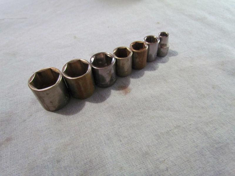Craftsman sae (7) sockets 6 / 12 point 3/8 drive
