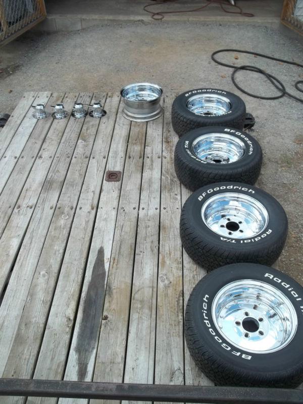 Cragar sst wheels $ tires complete with lug nuts $ locks $ spinner caps 