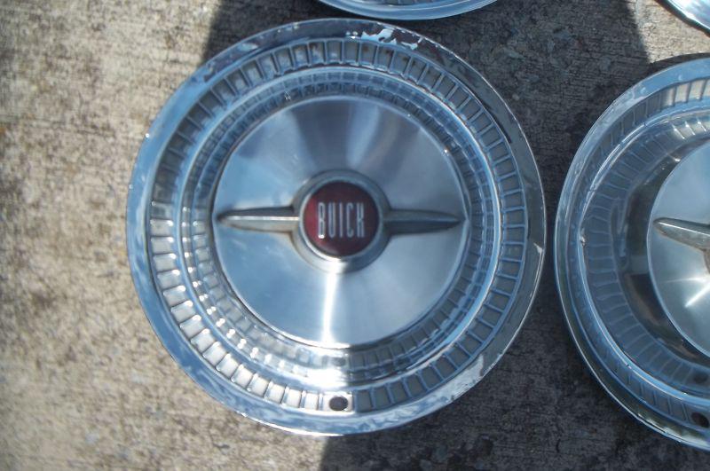 Sell 1955 Buick Roadmaster Spinner Hubcaps Wheel Covers 15" Nice Set of