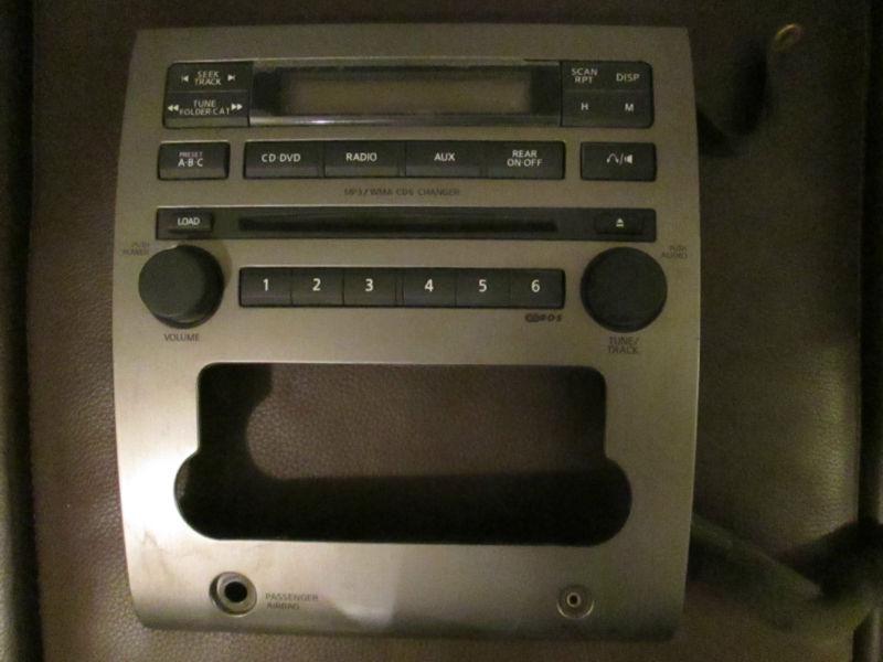 08 09 10 11 12 nissan titan radio face plate 6 cd disc mp3 changer radio sat oem