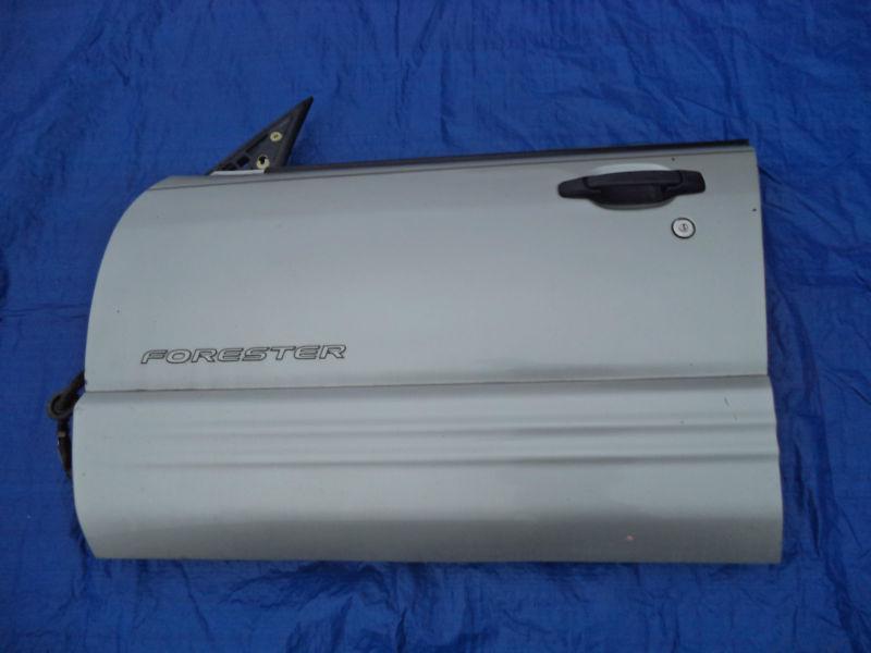 2001-2002 subaru forester driver front exterior door oem silver