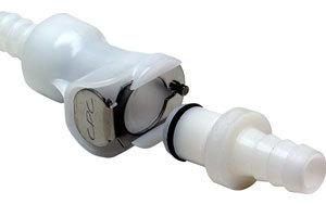 Motion pro straight through no shut-off quick-disconnect couplings, white, 1/4"